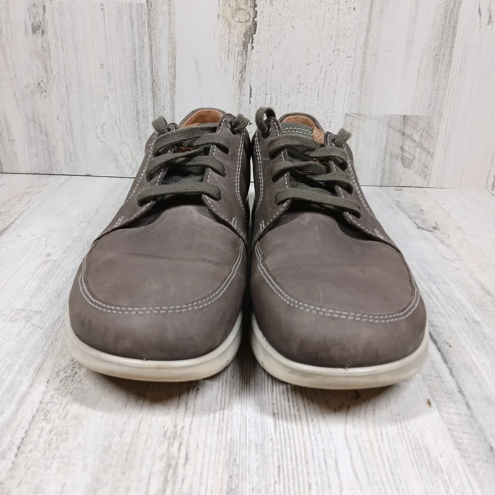 Ecco‎ Gray Nubuck Leather Lace-Up Casual Comfort Sneakers #10